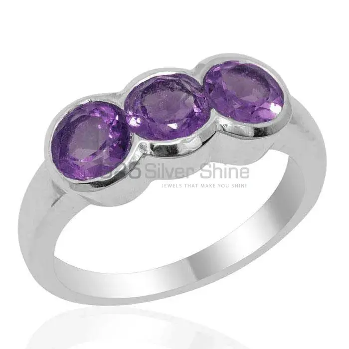 925 Sterling Silver Rings In Semi Precious Amethyst Gemstone 925SR1777_0