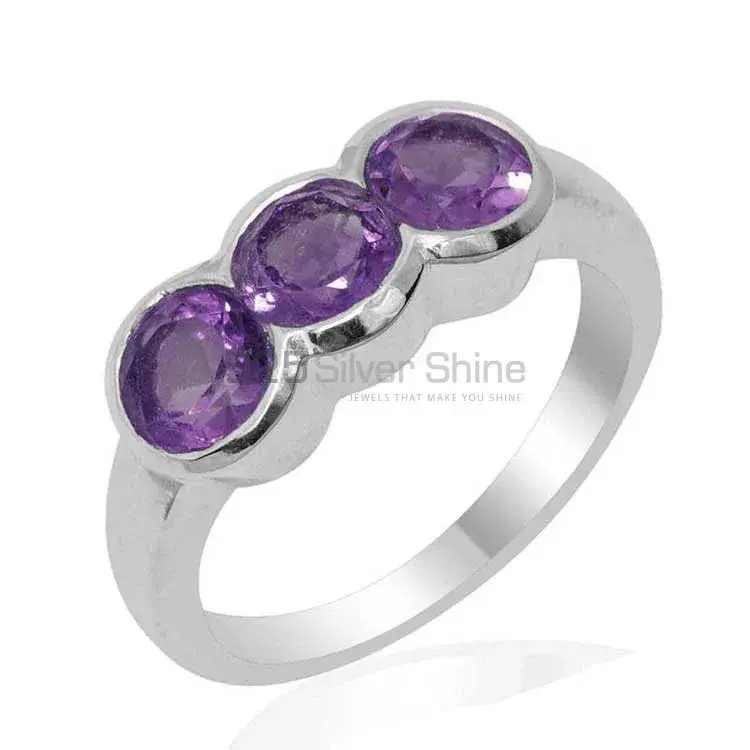 925 Sterling Silver Rings In Semi Precious Amethyst Gemstone 925SR1777_1