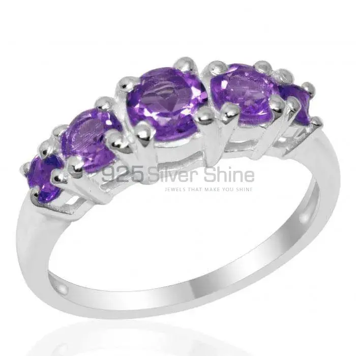 925 Sterling Silver Rings In Semi Precious Amethyst Gemstone 925SR2081_0
