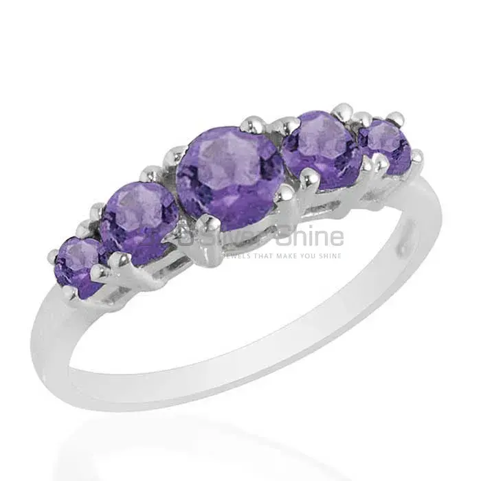925 Sterling Silver Rings In Semi Precious Amethyst Gemstone 925SR2081_1