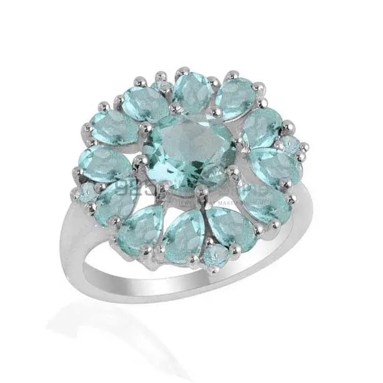 925 Sterling Silver Rings In Semi Precious Blue Topaz Gemstone 925SR2160_0