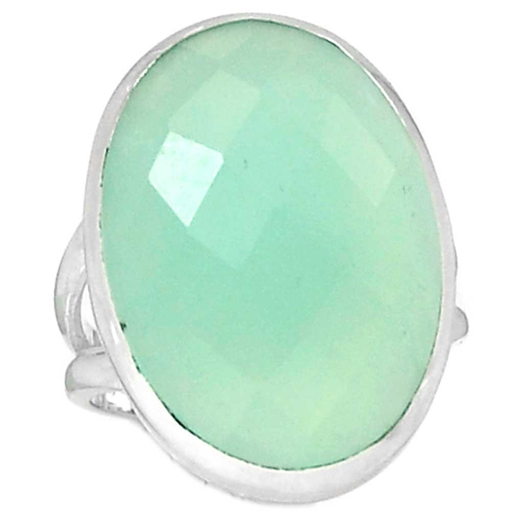 925 Sterling Silver Rings In Semi Precious Chalcedony Gemstone 925SR1015_0