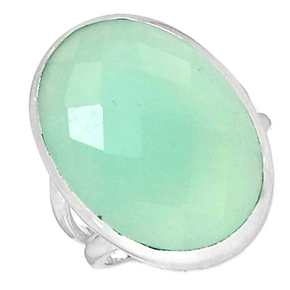 925 Sterling Silver Rings In Semi Precious Chalcedony Gemstone 925SR1015_1