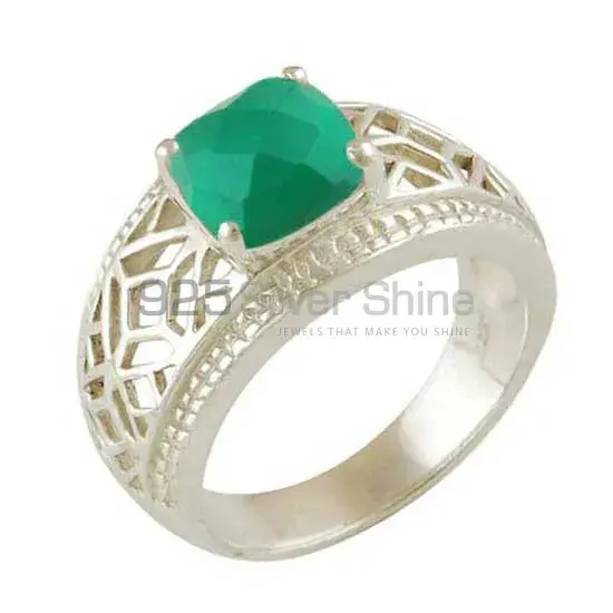 925 Sterling Silver Rings In Semi Precious Green Onyx Gemstone 925SR3448_0