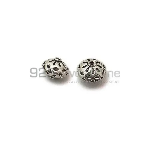 925 Sterling Silver Filigree Rondell Beads. 9.8x13.5mm Sold per pkg of 10-925SFB103