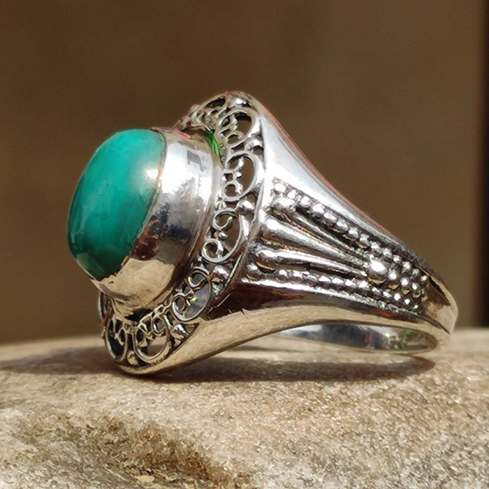 925 Sterling Silver Ring In Turquoise Gemstone SSR59_1