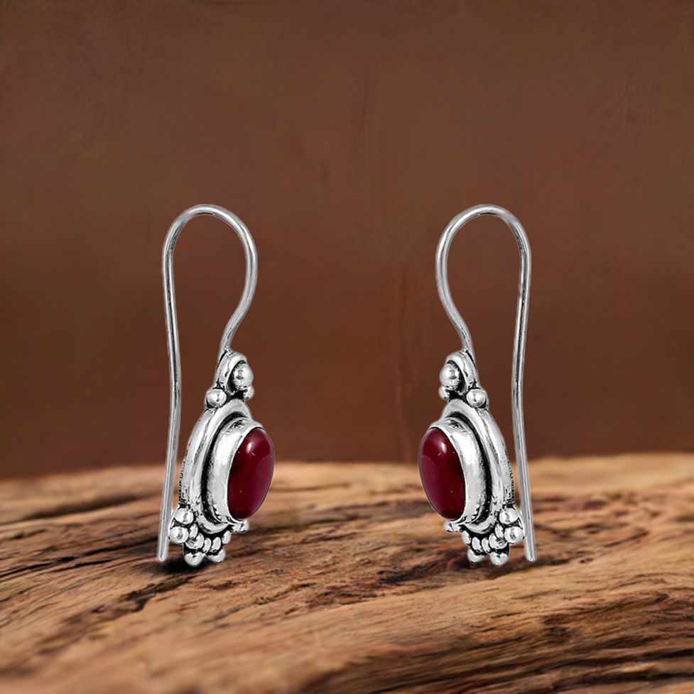 Stunning Carnelian Gemstone Earring In 925 Sterling Silver Jewelry 925SE111_0