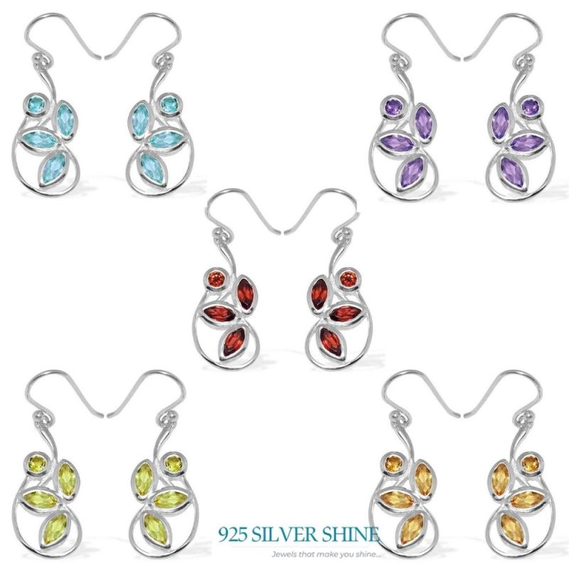 925 Sterling Silver Handmade Earrings In Citrine Gemstone Jewelry 925SE1149_2