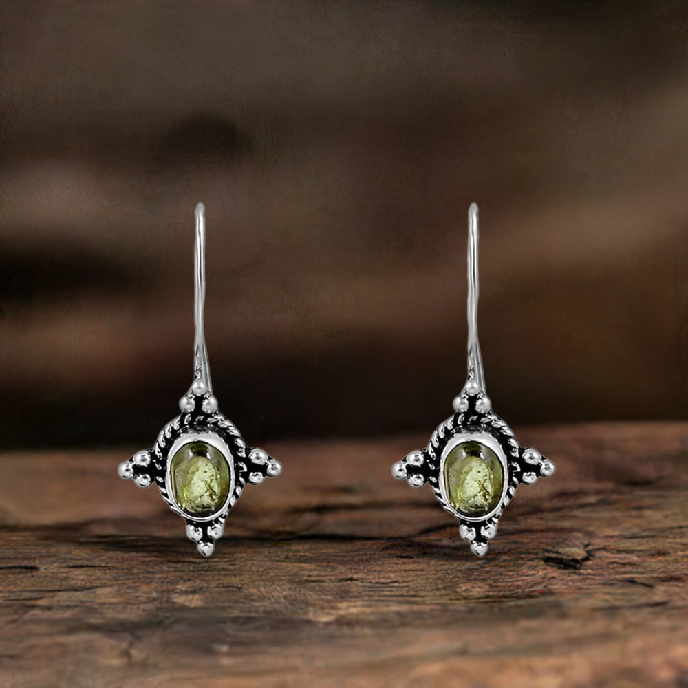 Peridot Gemstone Earring In 925 Sterling Silver Jewelry 925SE115