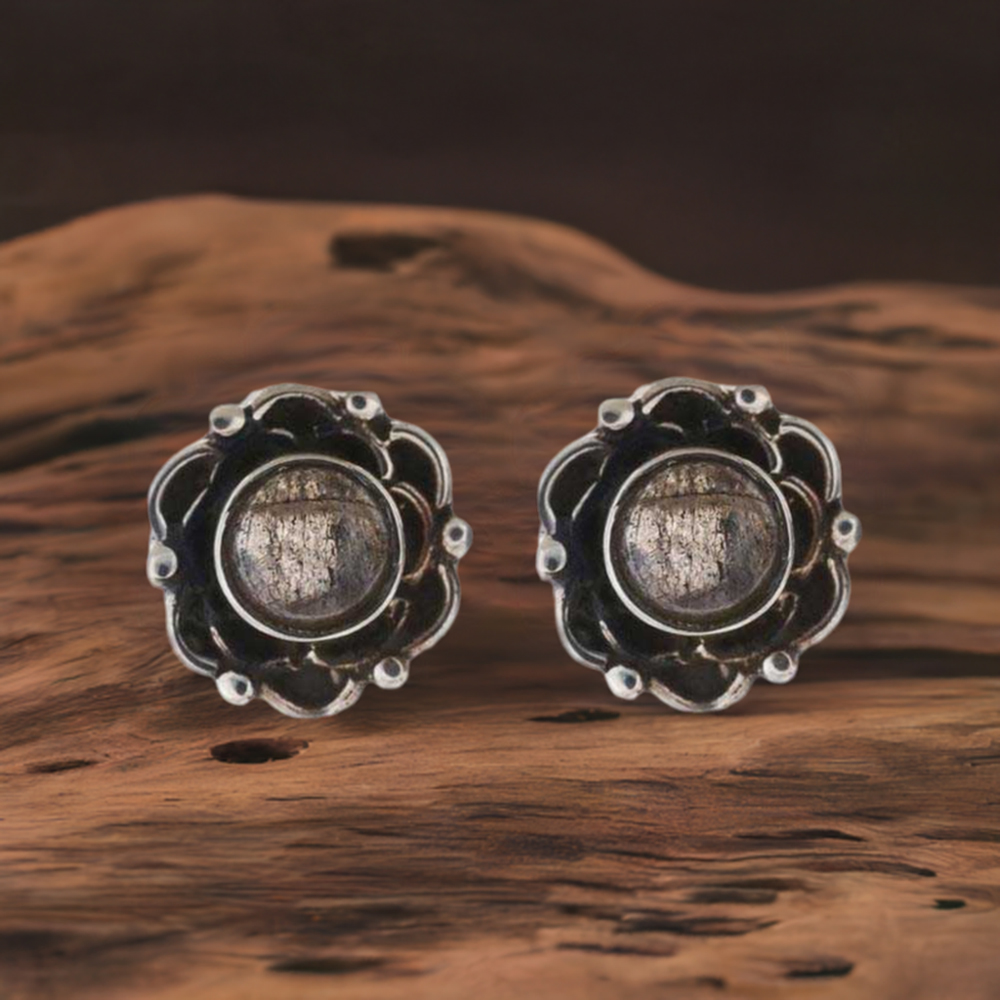 Natural Labradorite Gemstone Earrings In 925 Sterling Silver 925SE1168