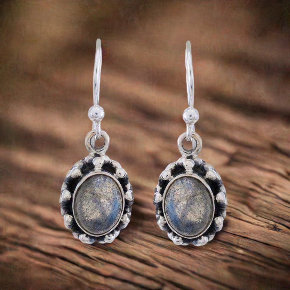 925 Sterling Silver Earrings In Labradorite Gemstone Jewelry 925SE1226