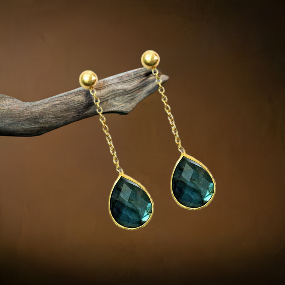 Genuine Gemstone Earrings In 925 Sterling Silver Jewelry 925SE1361