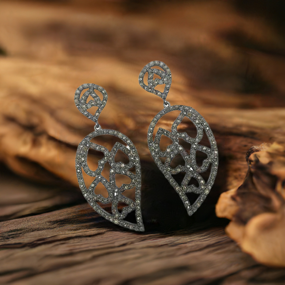 925 Sterling Silver Handmade Earrings In CZ Gemstone Jewelry 925SE1379