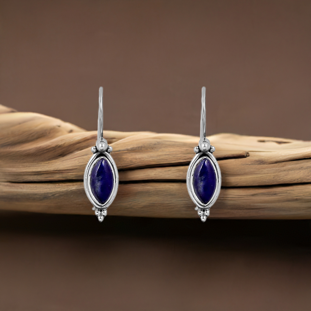 Lapis Lazuli Gemstone In 925 Sterling Silver Jewelry 925SE138