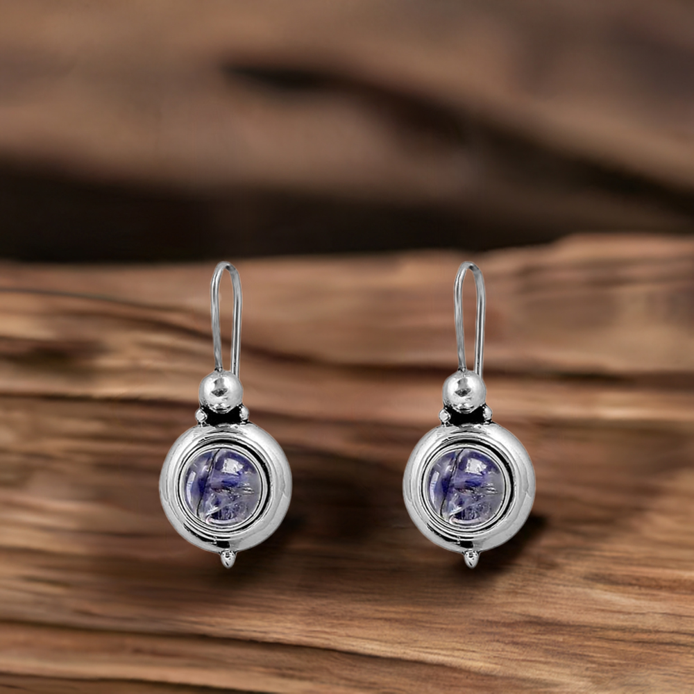 Rainbow Moonstone Handmade Earring In 925 Sterling Silver Jewelry 925SE140