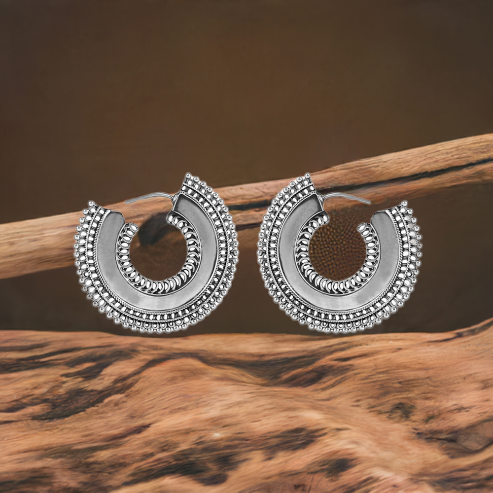 Plain Fine Silver Earring 925SE146