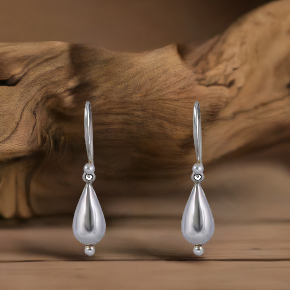925 Fine Plain Silver Earring 925SE151