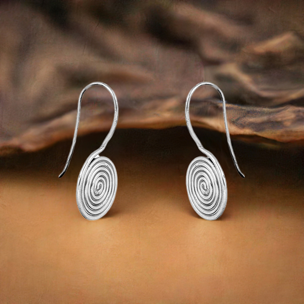 Plain 925 Sterling Fine Silver Earring 925SE152_0