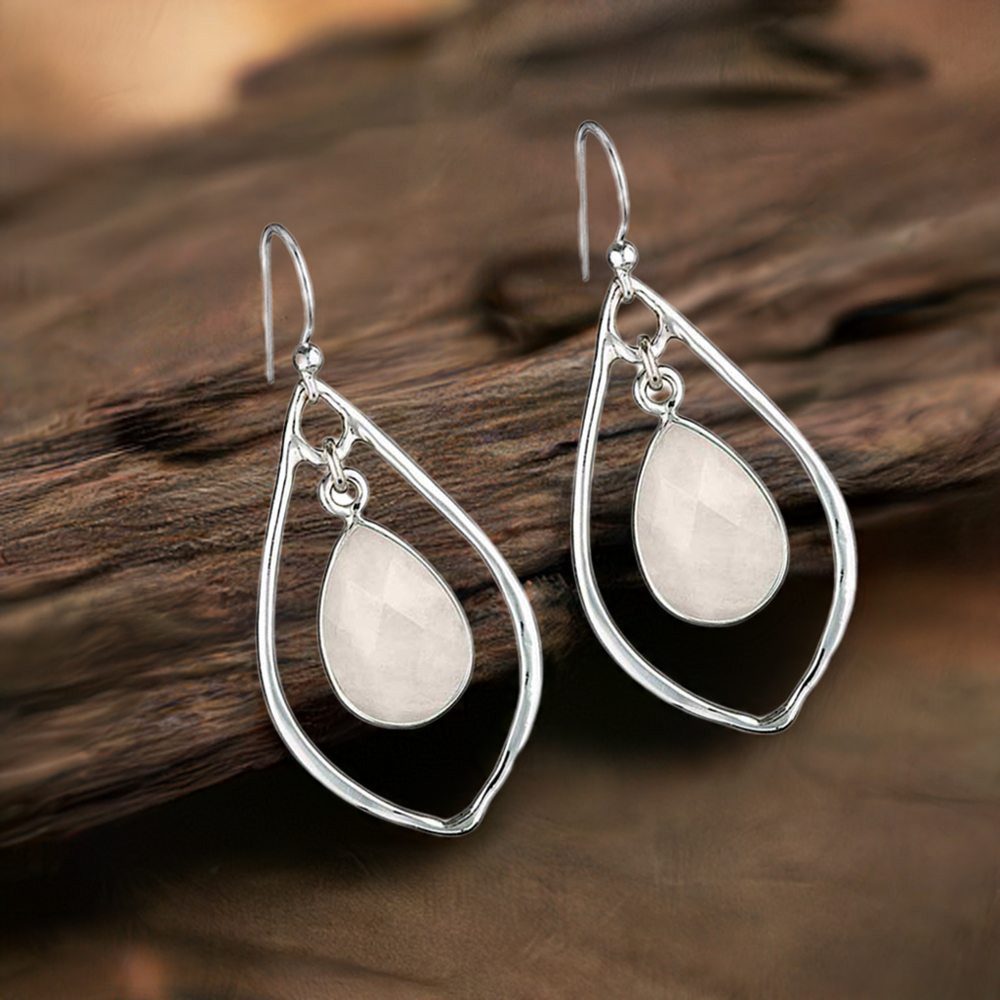 925 Sterling Silver Handmade Earrings In Rose Quartz Gemstone Jewelry 925SE1829