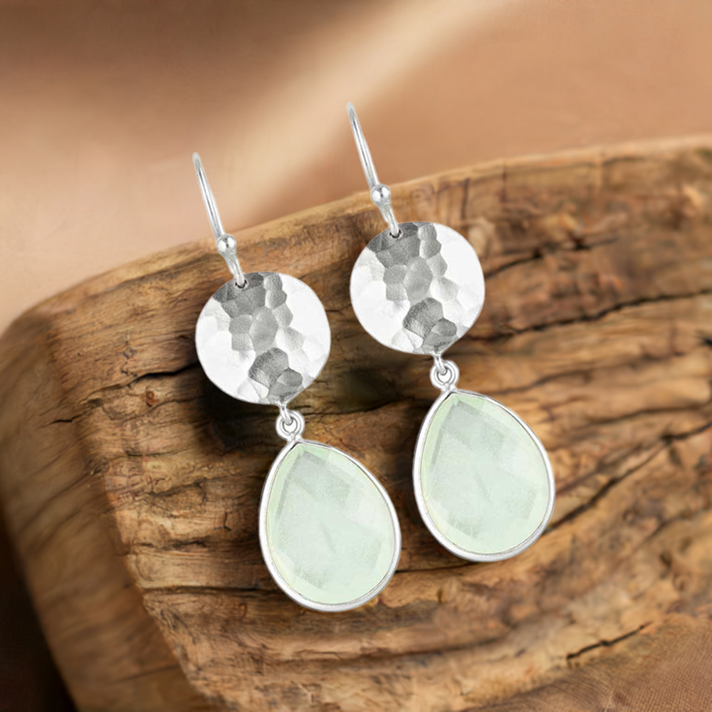 Genuine Crystal Gemstone Earrings In 925 Sterling Silver 925SE1845