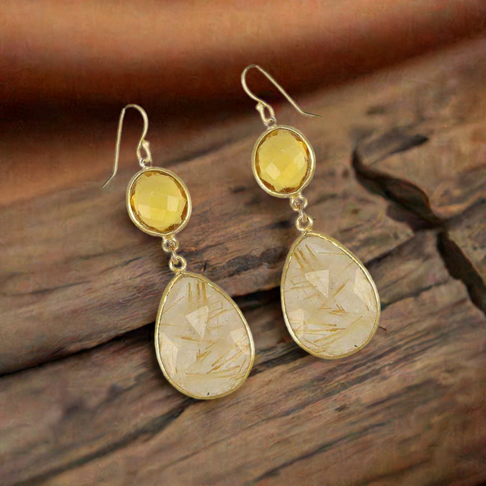 925 Sterling Silver Earrings In Multi Gemstone Jewelry 925SE1879