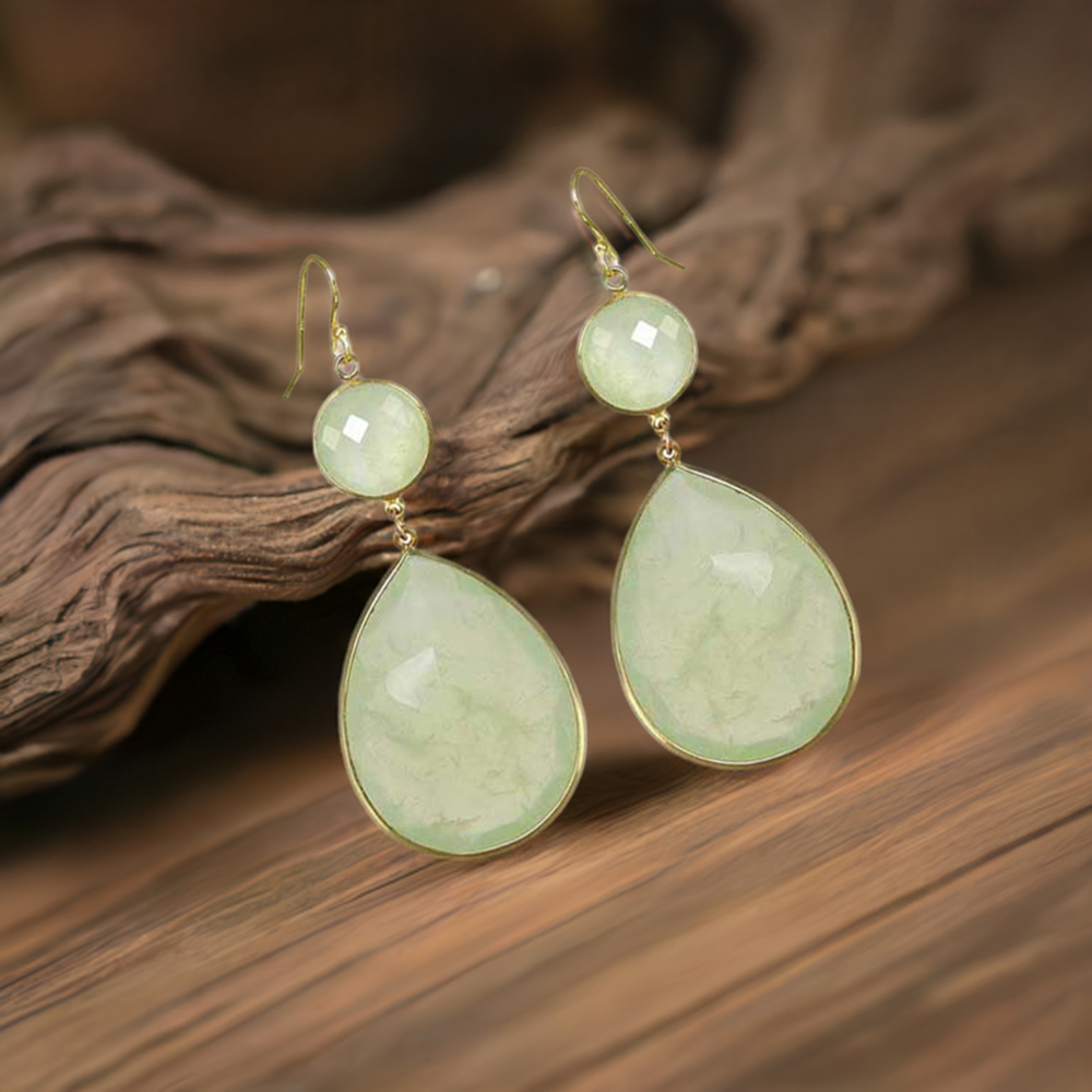 925 Sterling Silver Earrings In Chalcedony Gemstone Jewelry 925SE1889