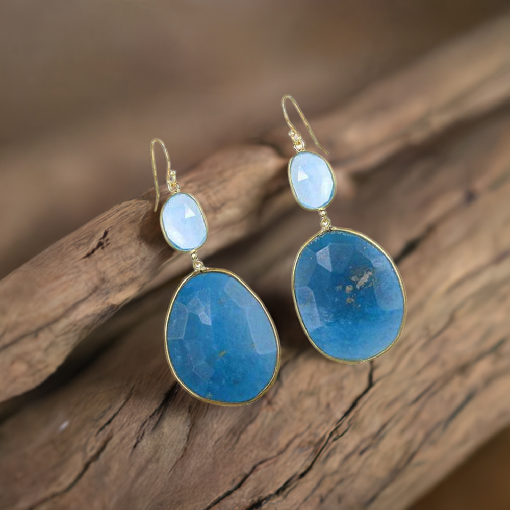 925 Sterling Silver Handmade Earrings In Multi Gemstone Jewelry 925SE1894