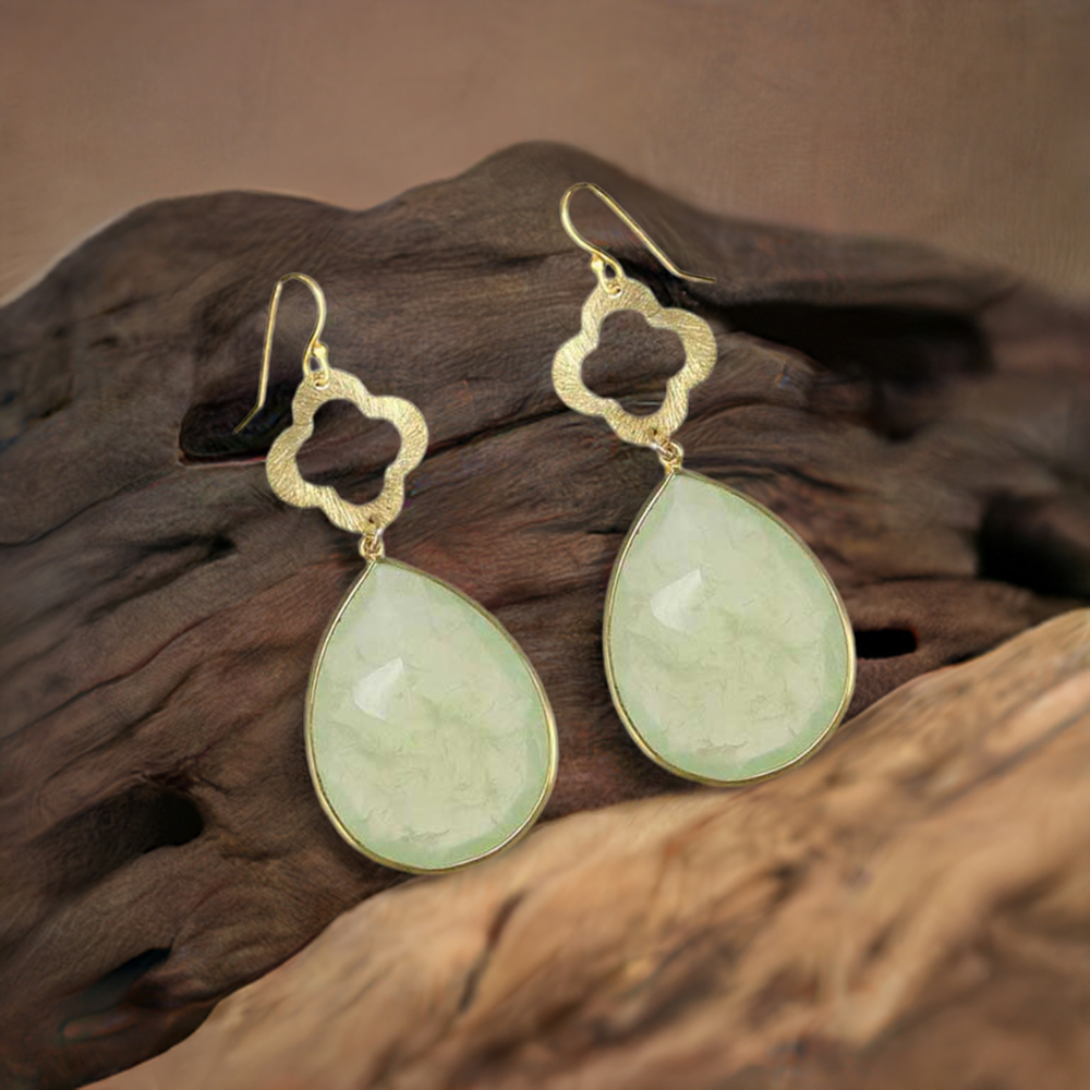 925 Sterling Silver Handmade Earrings In Aqua Gemstone Jewelry 925SE1909