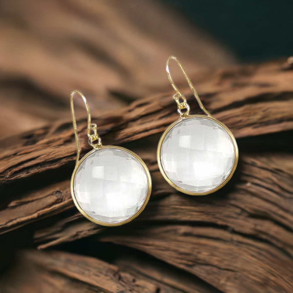 925 Sterling Silver Earrings In Semi Precious Crystal Gemstone 925SE1941