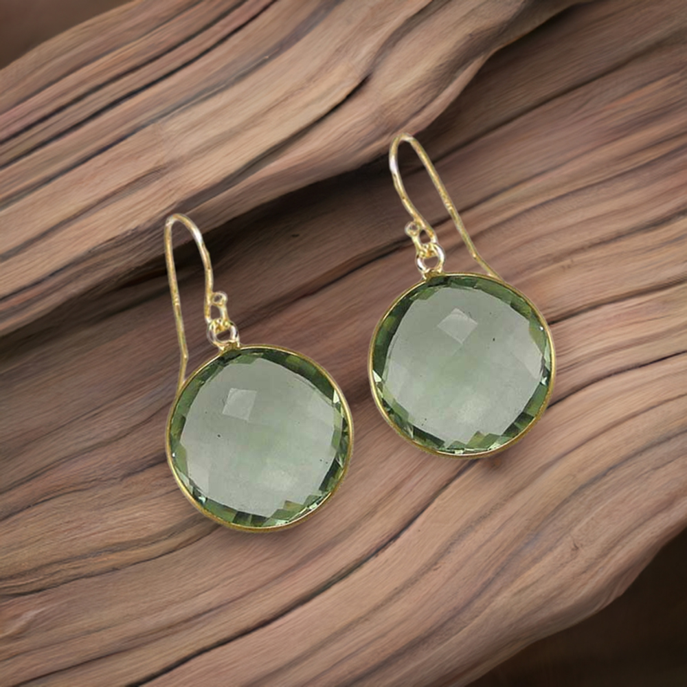 925 Sterling Silver Earrings In Semi Precious Smoky Quartz Gemstone 925SE1944