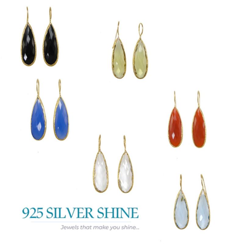 925 Sterling Silver Handmade Earrings In Black Onyx Gemstone Jewelry 925SE1964_2