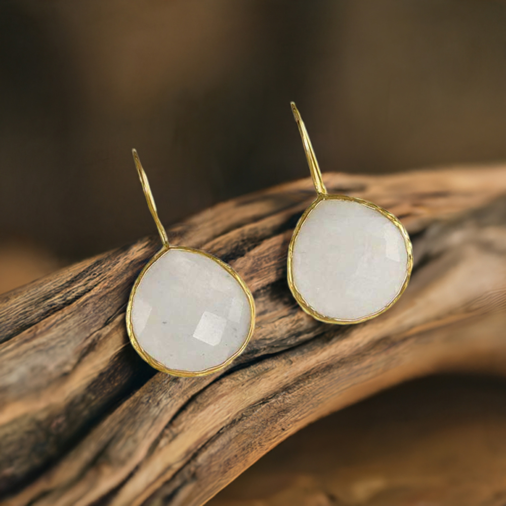 925 Sterling Silver Earrings In Rainbow Moonstone Jewelry 925SE1979