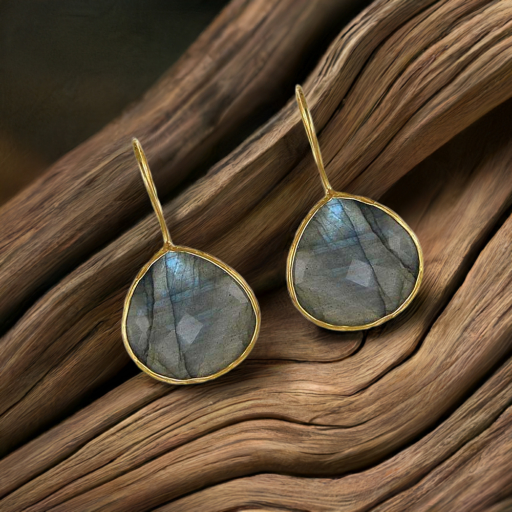 925 Sterling Silver Handmade Earrings In Labradorite Gemstone Jewelry 925SE1989