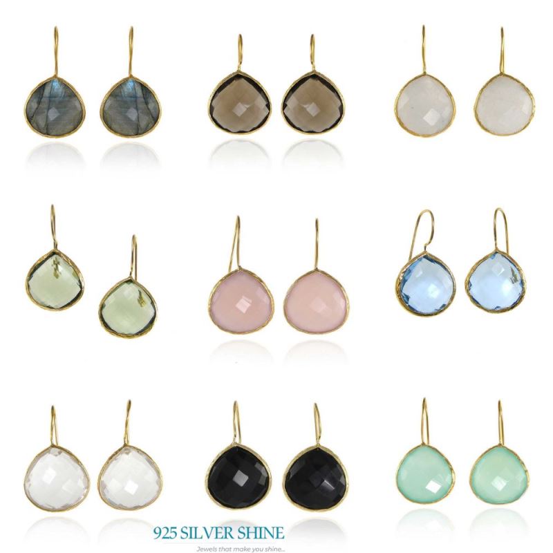 925 Sterling Silver Handmade Earrings In Labradorite Gemstone Jewelry 925SE1989_2