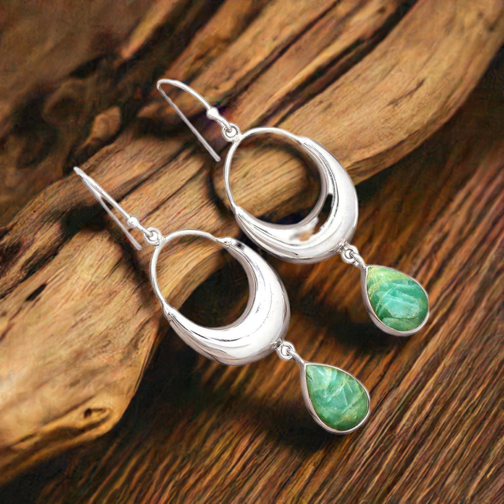 925 Sterling Silver Earrings In Semi Precious Citrine Gemstone 925SE2017