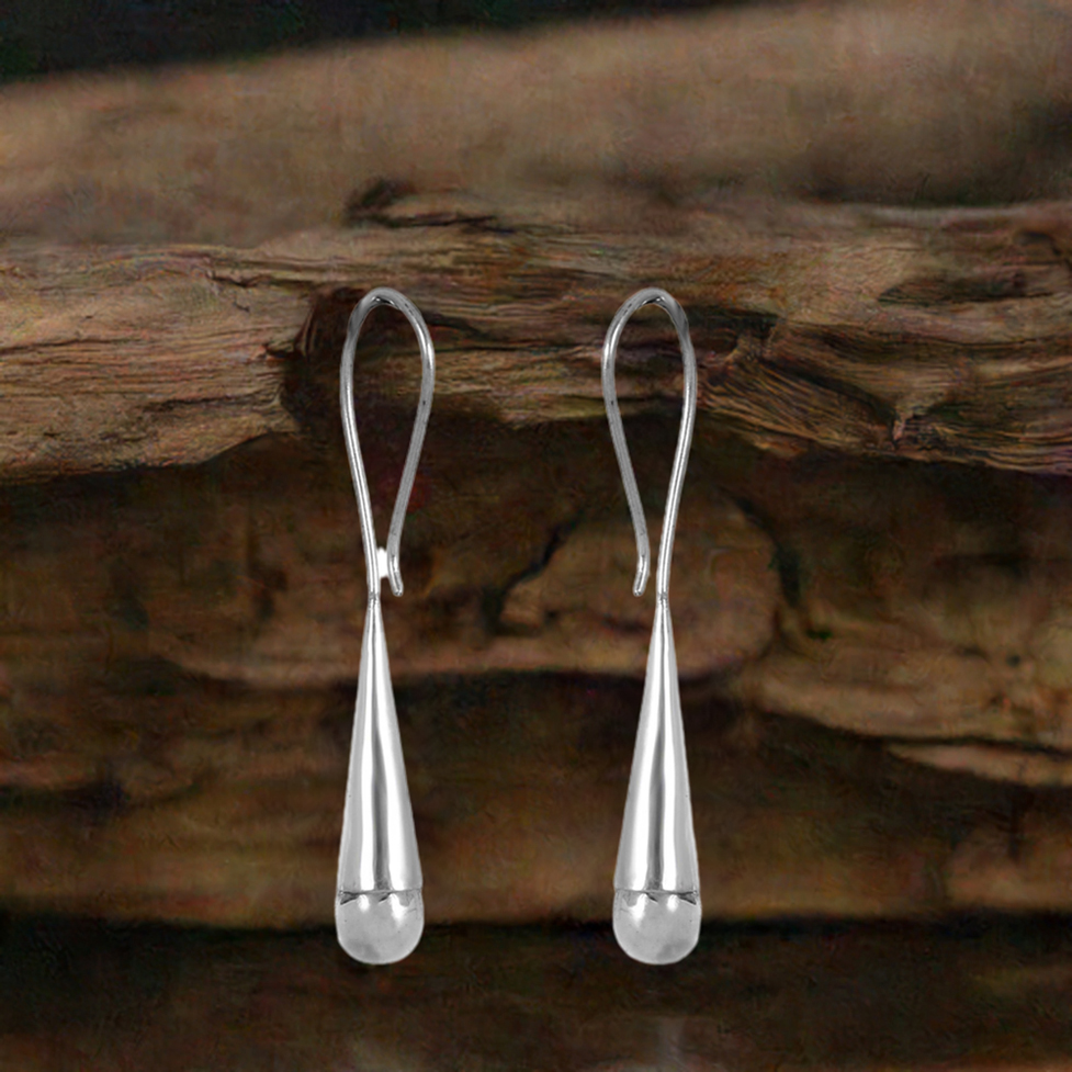 Pearl Drop Earrings In Solid Silver Jewelry 925SE206_0