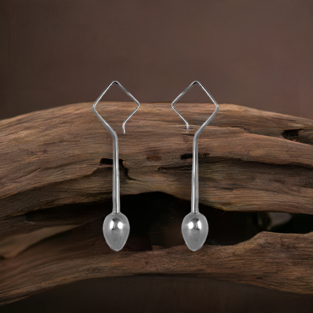 Sterling Silver Handmade Plain Earrings 925SE209