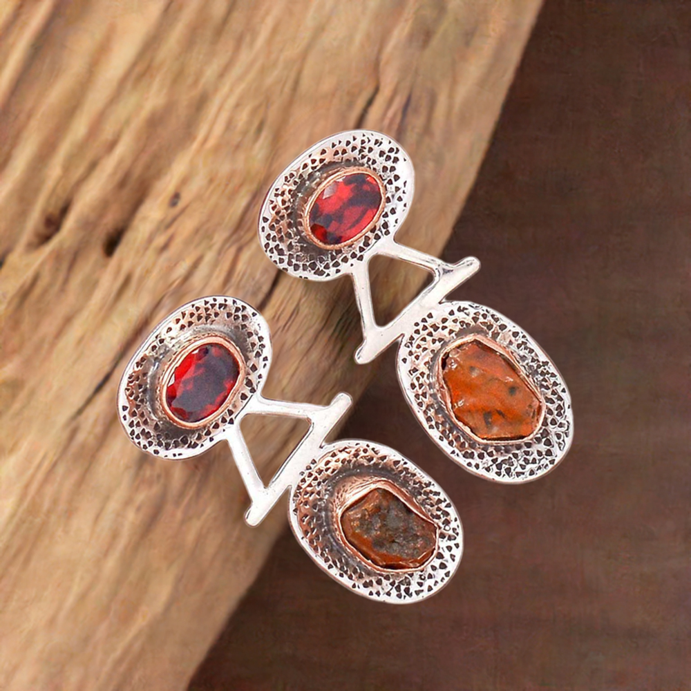 925 Sterling Silver Earrings In Natural Multi Gemstone 925SE2123