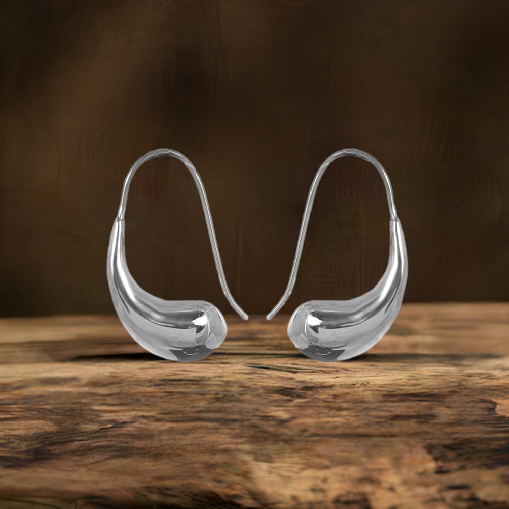 Cashew Nut Design Sterling Silver Earrings 925SE213