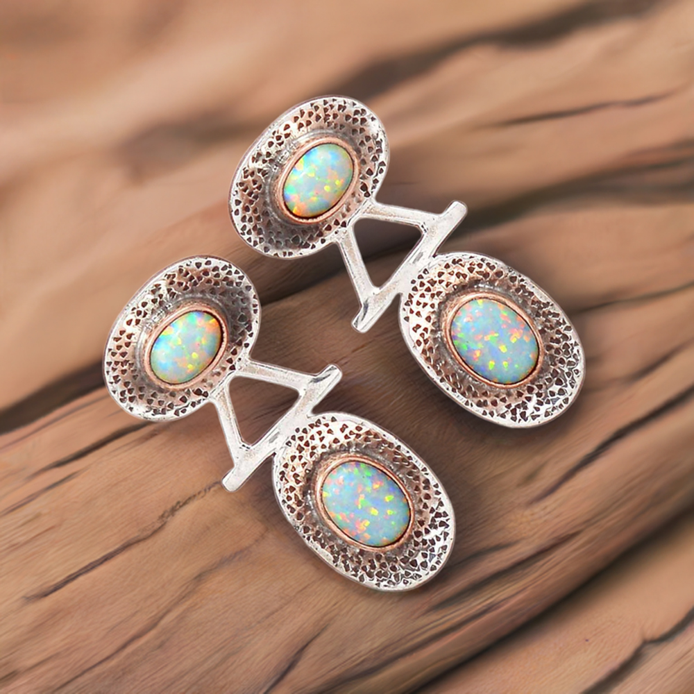 925 Sterling Silver Earrings In Opal Gemstone Jewelry 925SE2157