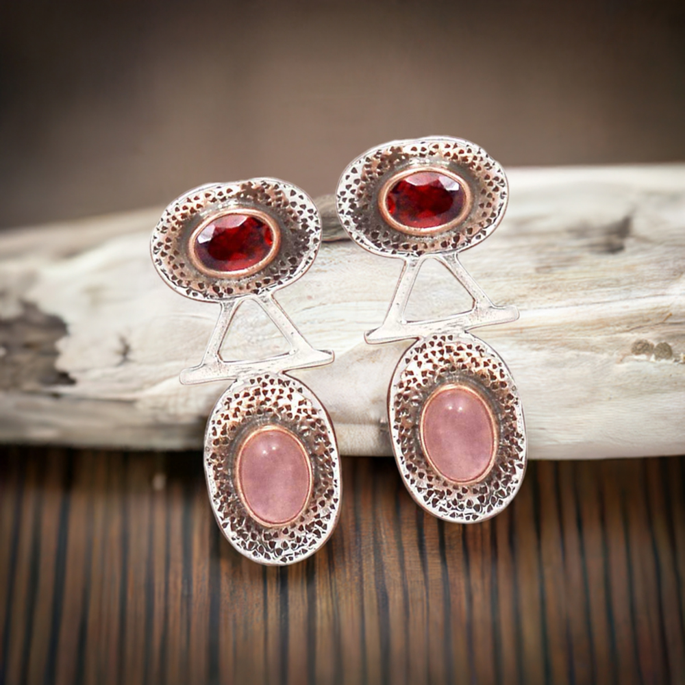 925 Sterling Silver Earrings In Multi Gemstone Jewelry 925SE2159