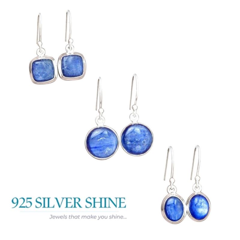 925 Sterling Silver Earrings In Kyanite Gemstone Jewelry 925SE2236_3