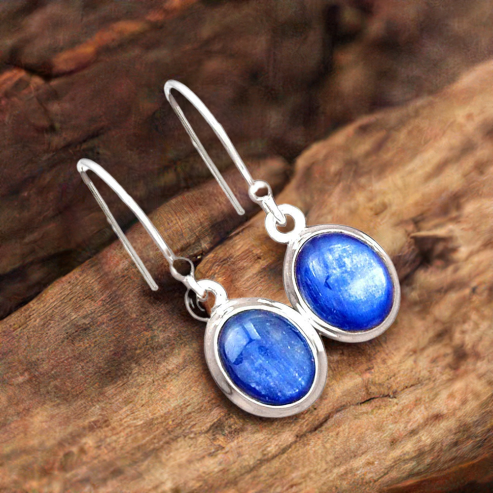 925 Sterling Silver Earrings In Kyanite Gemstone Jewelry 925SE2237