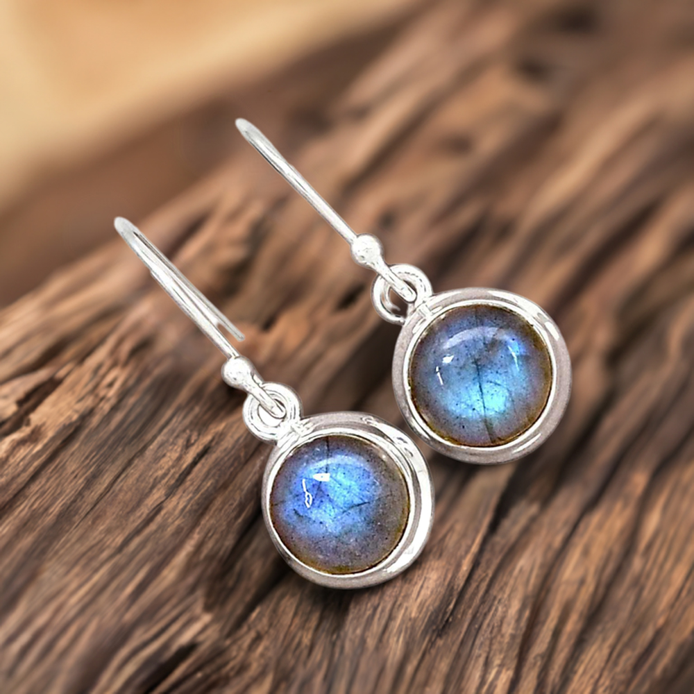 925 Sterling Silver Handmade Earrings In Labradorite Gemstone Jewelry 925SE2243