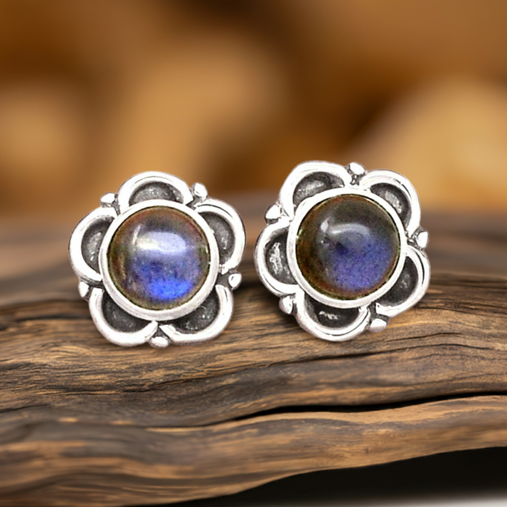 925 Sterling Silver Handmade Earrings In Labradorite Gemstone Jewelry 925SE2249
