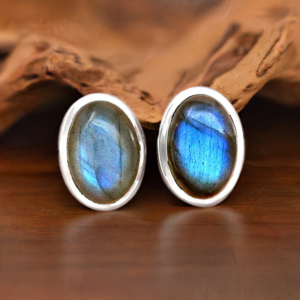 925 Sterling Silver Handmade Earrings In Labradorite Gemstone Jewelry 925SE2250