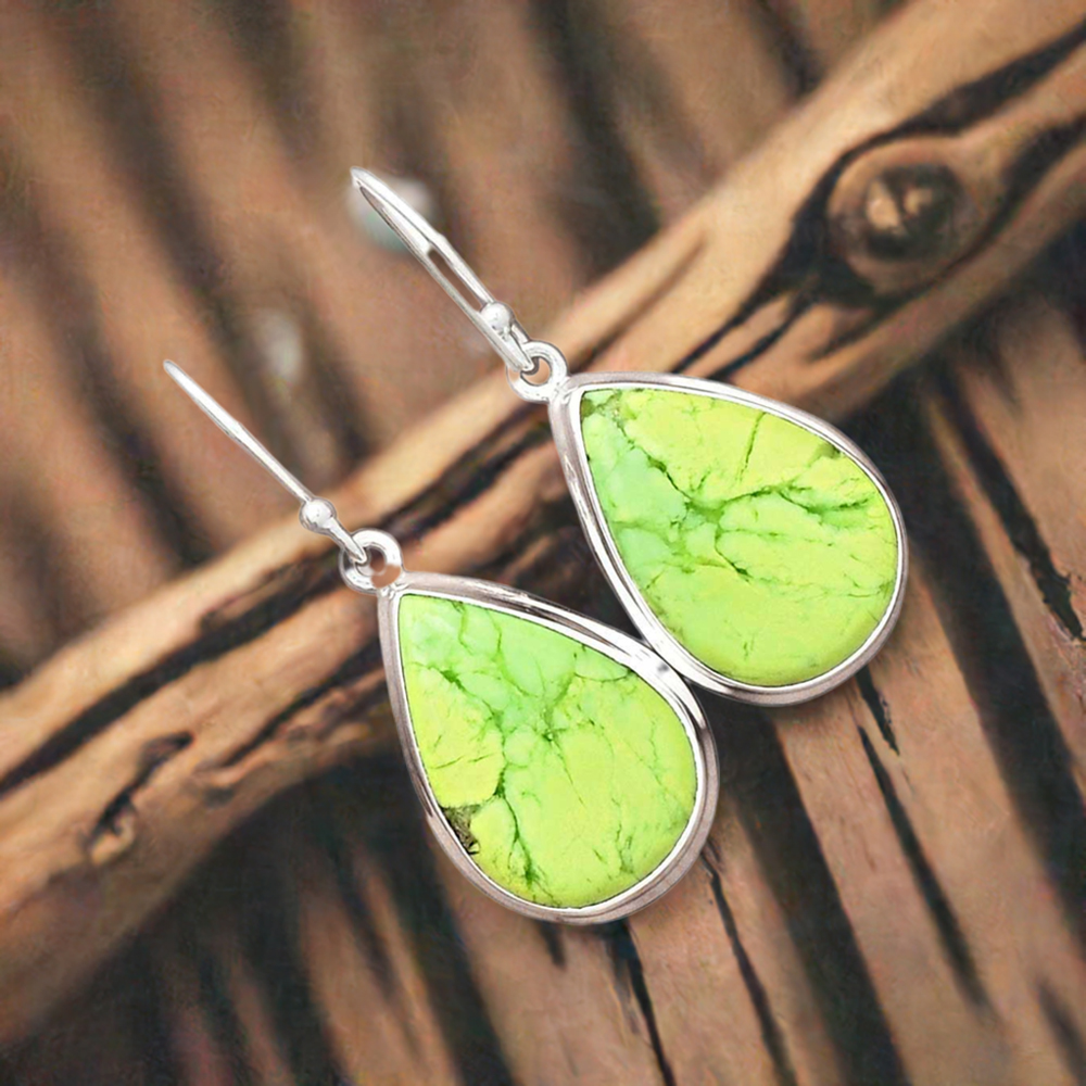 Natural Agate Gemstone Earrings In 925 Sterling Silver 925SE2260