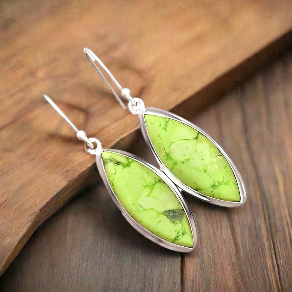 Natural Agate Gemstone Earrings In Solid 925 Silver 925SE2263