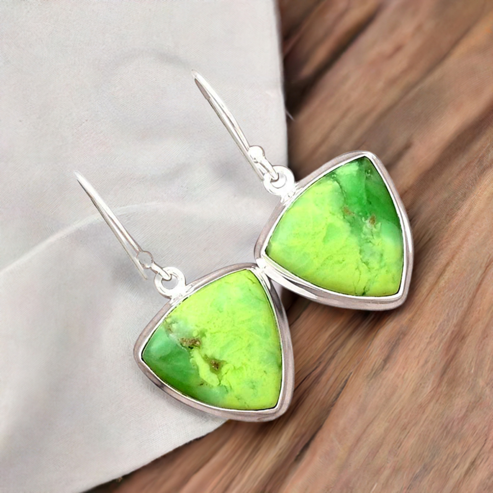 Semi Precious Agate Gemstone Earrings In Solid 925 Silver 925SE2264