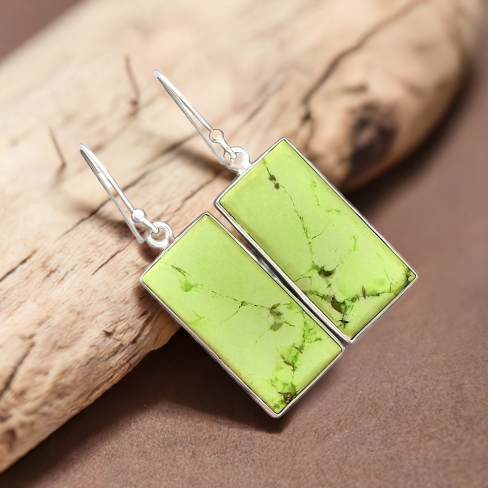 Semi Precious Agate Gemstone Earrings In Fine 925 Sterling Silver 925SE2267